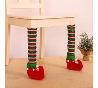 Christmas Table Leg Cover, Fabric Christmas Table Chair Corner Decoration Dining Chair Leg Slipcover for Enhancing Holiday Celebrations(A)