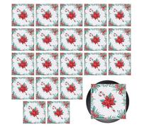 Christmas Table Linen - Winter Party Napkins, 2-Ply Party Napkins | Party Drink Napkins, Holiday Table Decor, Pack of 20 Decorative Towels Pair