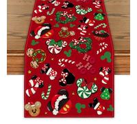 Christmas Table Runner Christmas Cartoon Mouse Table Cover New Year Winter Xmas Decor Red Christmas Decorations for Home Party
