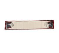 Christmas Table Runner, Pine Tree Snowflake Merry Christmas Table Runner, Winter Holiday Decorative Farmhouse Decorations for Kitchen Dinning, Indoor Outdoor (Black and Red Plaid HM2290506)