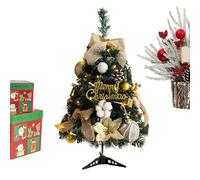 Christmas Table Tree - Small Pine Tree, Glitter Ornament Display, Elegant Winter with Easy Setup, Space Saving Seasonal Decor, Decorative Holiday Centerpiece, Desk Decor for Bedroom Office Living Room