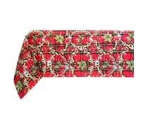 Christmas Tablecloth, entirely made in Italy with quality yarns, Made in Italy (Scottish Baroque, 8 places cm 140 x 220)