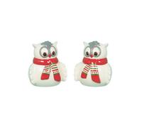 Christmas Tableware - Salt & Pepper Pots Festive Owls
