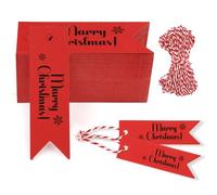 Christmas Tags, 100Pcs Gift Tags, Christmas Labels, Xmas Tags for Presents, Price Tags, Present Tag with 20M String, Handmade Labels, Kraft Tag for Gift Wrapping, Presents Xmas, DIY Crafts