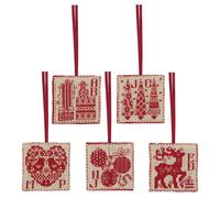 CHRISTMAS TAGS PK5 - Counted Cross Stitch Kit: Christmas Tags: Set of 5 - Anchor Groves & Thames Multi One Size
