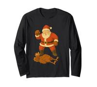 Christmas Takes Over Boxing Santa K.O. Thanksgiving Holiday Long Sleeve T-Shirt