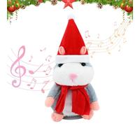 Christmas Talking Hamster Electronic Plush Animal That Repeats What You Say - Funny Learning Toy Gift for Kids, Boys and Girls