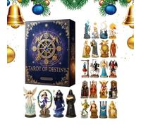 Christmas Tarot Advent 24 Pieces 2D Tarot Acrylic Decorations | Christmas Countdown Advent for Holiday Birthday Party Offices Car Home Room Classroom School Dormitory