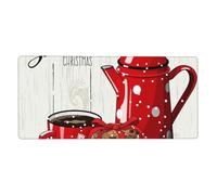 Christmas Tea Time Print Gaming Mouse Pad XXL Mousepad Keyboard and Mouse-Pads Desk Mat Office,35.5in X 16 in