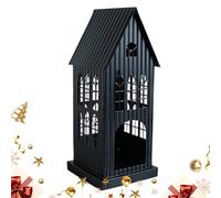 Christmas Tealight Holder | Metal Hollow Seasonal Decor | LED Candle Holder - for Dining Room Bedroom Study Event Planner Front Porch Dressing Table Nightstand Window Sill Fireplace