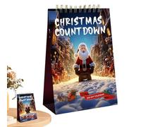Christmas Tear Off Countdown Desk Calendar, 100Days Christmas Advent Countdown Calendar, Interactive Table Centerpieces, Seasonal Home Decor For December Holiday Office Classroom