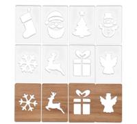 Christmas Template, Woodworking Carving Stencils Reusable Router Template Set for Sewing Crafts for Men Women Kids Teens Family Friends