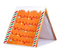 Christmas Tent, 111 cm Multicolored Holiday Decor for Kids and Family Cozy Reading Nook with Candy Stripes and Easy Assembly(Tent -B)