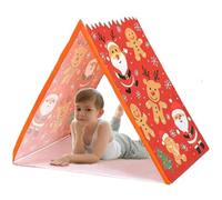 Christmas Tent for Kids, Gingerbread Pattern Play Tent, Indoor Home Christmas Holiday Party Playhouse, Orange, 120x90 cm