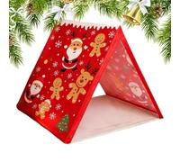 Christmas Tent for Kids Triangular Folding Christmas-Themed Playhouse | Reading Tent for Classroom Playroom Party Camping Reading Sensory Room Outdoor