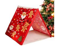 Christmas Tent Triangular Folding Christmas-Themed Canopy | Indoor Play Tent for Classroom Playroom Party Camping Reading Sensory Room Outdoor