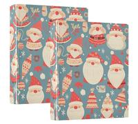 Christmas Texture Dwarfs Red Candy 1-1/2 Inch Notebook Binder Round Rings Notebook Binder With Pocket Pack 1/2 Office Binder 200 Sheets