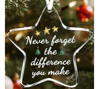 Christmas Thank You Appreciation Gifts for Women & Men - Mentor, Teacher, Retirement & Goodbye Gifts for Coworkers & Bosses - Never Forget The Difference You Make Christmas Tree Decorations