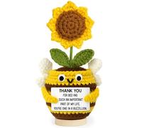 Christmas Thank You Gifts for Women, Teacher, boss, Coworker, Friend, Manager, Mentor, Nurse - Teacher Appreciation Gifts - Thank You Appreciation Crochet - Sunflower Bee Doll Crochet