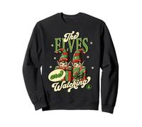 Christmas - The Elves Are Watching Vintage Retro Sweatshirt