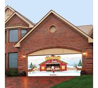Christmas The Merry Christmas The Background Party Santa Photography Garage Door Background Party Decoration 7 * 16 Ft! (A, I)