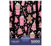 Christmas Theme Cookie Candy 1000 Piece Jigsaw Puzzle Jigsaw Puzzle for Adults Relaxation Focus Gift 52x38cm/1000pcs