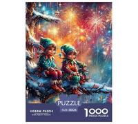 Christmas Theme Jigsaw Puzzle Adult And Children 1000 Jigsaws Educational Games Home Decoration Fun Activity for Home Birthday Jumbo for Boys And Girls 38x26cm/1000pcs