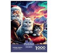 Christmas Theme Jigsaw Puzzle Adult And Children Beautifully Illustrated Fun Activity for Home Birthday Jumbo Age 12+ for Adults 52x38cm/1000pcs