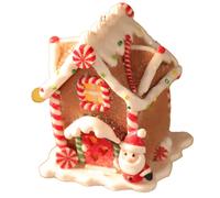 Christmas Theme LED Pendant Gingerbread Light House Soft Pottery Hanging Tree Home New Year Party Decoration B