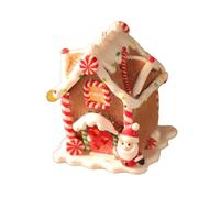 Christmas Theme LED Pendant Gingerbread Light House Soft Pottery Hanging Tree Home New Year Party Decoration B