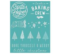 Christmas Theme Silkscreen Stencil,Reusable Self-Adhesive Silk Screen Printing, for Decor/Printing on Wood/Fabric/Wall/Cup/Plate/Glass/Paper, Home Christmas Decorations(8.5x11inch)