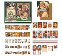 Christmas Theme Stickers with Sticky Notes - Holiday Decals Kit, Creative Seasonal DIY Accessory, Fun Decorative Craft Supply, Festive Ornament Set | Ideal for Card Phone Diary Home Party Celebration