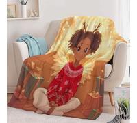 Christmas Theme Throw Cute Little Girl Wings Blanket Throws for Sofa Large, Soft Warm Lightweight Bedroom Outdoor Living Room Travel Blanket Camping 220 x 240 cm