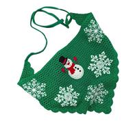 Christmas Theme Triangle Scarf Headgear Travel Sweet Crochet Artistic Headscarf Women Headband Daily Wear