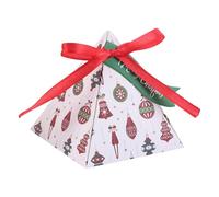 Christmas Theme Triangular Treat Boxes Set of 50 Elegant Christmas Candy Paper Boxes with Festival Charms Gift Box