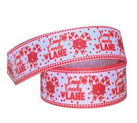 Christmas Themed 2m x 22mm Wide Ribbon Great for Accessories Cake Decorating (Candy Cane Lane)