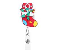 Christmas Themed Badge Reel Retractable Clip for Id Cards