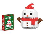 Christmas Themed Building Block Set,Mini Building Block Doll Decorations For Santa Claus,Snowman,Tree And House Design,Holiday Decoration Building Toys,Diy Children'S Party Gifts (C)