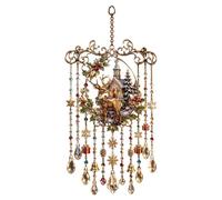 Christmas-themed Crystal Wind Chime,stained Glass Style Hanging Sun Catcher