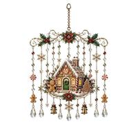 Christmas-themed Crystal Wind Chime,stained Glass Style Hanging Sun Catcher