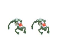 Christmas Themed Earrings Funny Frog with Christmas Hat Stud Earrings for Women Cute Animal Holiday Jewelry, Acrylic, No Gemstone