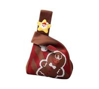 Christmas Themed Fabric Gift Sacks Washable Decoration for Holiday Treats Exchange School Community Activities Large Capacity Holiday Candy Bag
