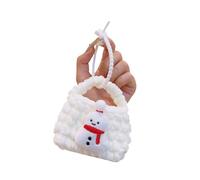 Christmas Themed Faux Keychain Purse Earphone Bag Pendant Organizers for and Coin Christmas Keychain for Daily Use