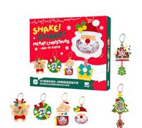 Christmas Themed Felted Wool Decoration, Christmas Tree Craft Kits DIY Ornaments, Xmas Shaker Homemade Hanging Gift, for Family Party Favors Home Activities (#1)