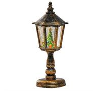 Christmas Themed Light Post, Christmas Table Lamp with Music Luminous, Glittering Lighted Lantern, 3D Illusion Lamp Night light Hristmas Decoration, Decorative Light for Home Party Festival