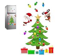 Christmas Themed Magnetic Sticker, DIY Magnetic Christmas Tree for Refrigerator, Christmas Magnets for Fridge, Reusable Removable (1Set B)