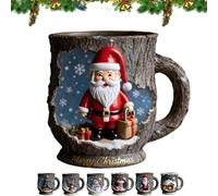 Christmas Themed Mugs Collection, 3D Cut Christmas Ceramic Cup - Handcrafted Design for Hot Chocolate, Coffee & Cold Beverages, Unique Festive Xmas Gift (A)
