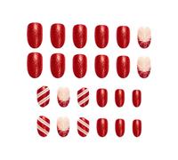 Christmas Themed Persist Hoofs Rose Scintillate French Advice Ice Designs Easy Wear Artificial Hoofs for Parties and Gatherings Rose Scintillate Ice Lined Computational Intelligence Hoofs