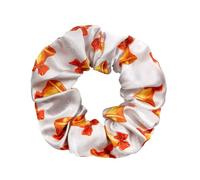 Christmas Themed Satin Printed Large Intestine Hair Loop For Fresh And Non Damaging Hair Accessories For Women With Tied Hair