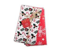 Christmas-Themed Tea Towels for the Kitchen, Set of 2-100% Cotton, 50x70 cm, Perfect Kitchen Dish Towels, Ideal